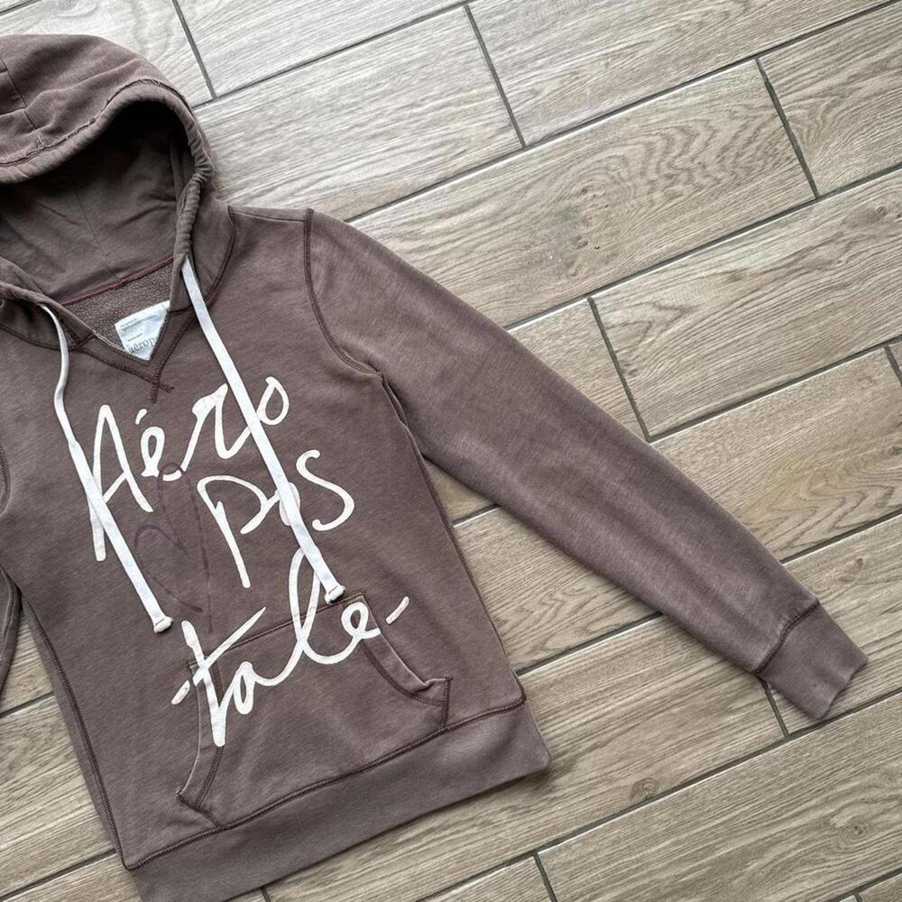 Y2K Aeropostale Brown Hoodie Jacket Womens - Picture 7 of 7